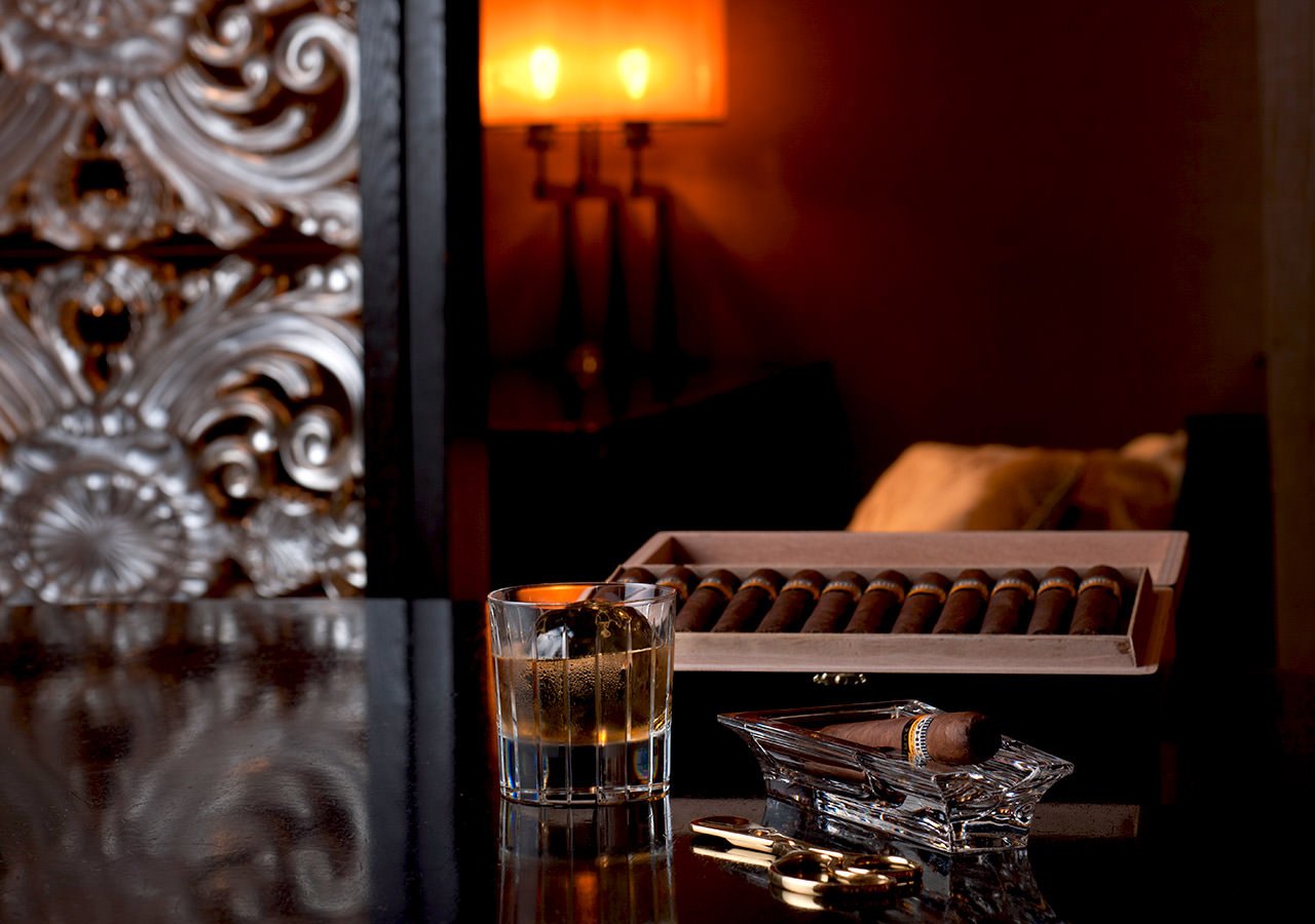 A chic jazz lounge with nightly live music and a collection of vintage whiskey