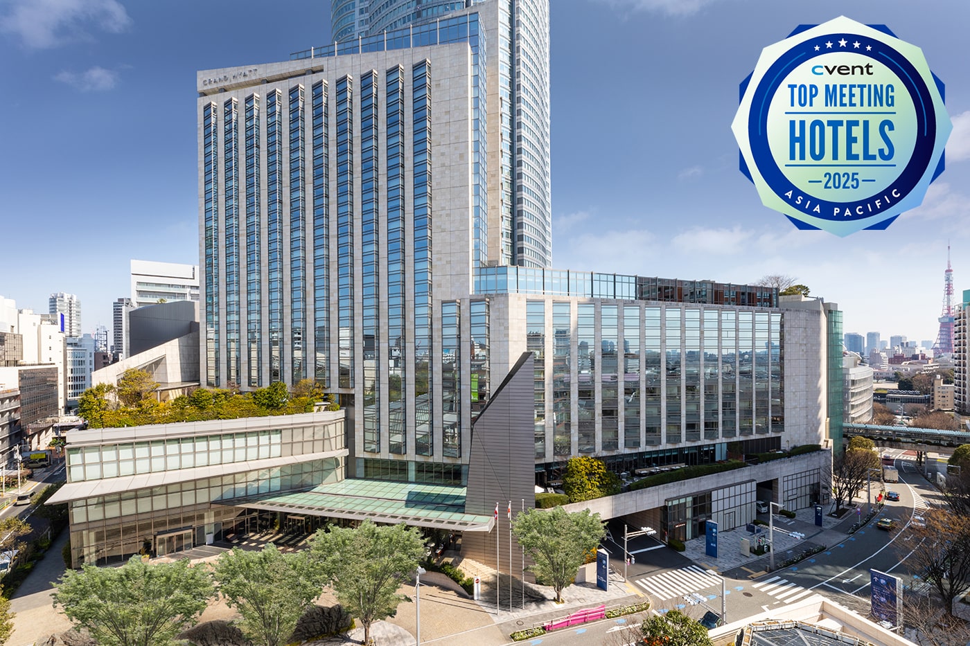 Grand Hyatt Tokyo Exterior with Cvent Award Budge R 1400