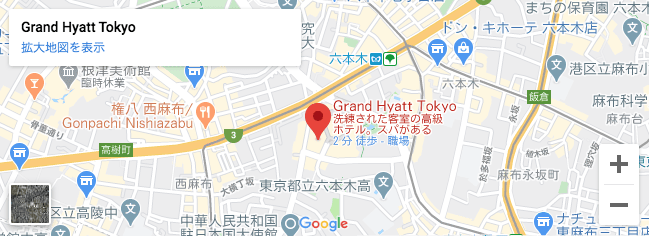 Google Map Grand Hyatt Tokyo PC