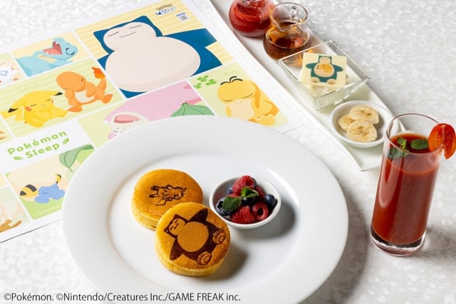 Pokemon Sleep Stay Breakfast Buffet Original Snorlax and Pikachu Pancake