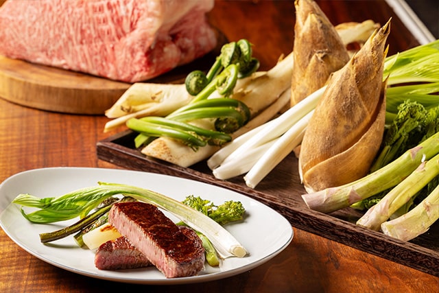 ステーキ 筍 春の食材イメージ 鉄板焼 2025