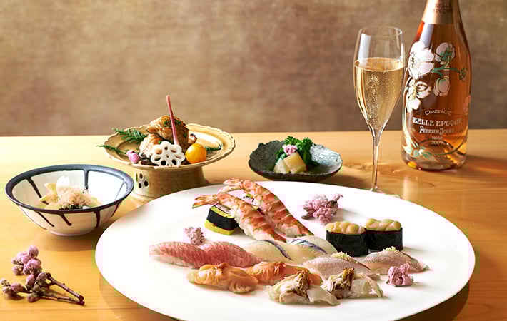 10 Sushi and Champagne