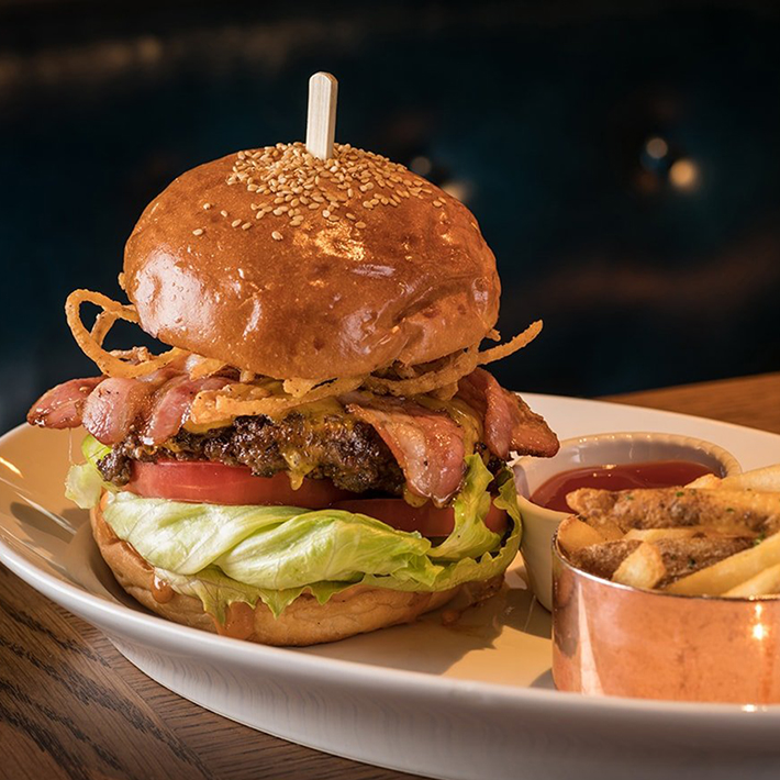 Signature Burger at The Oak Door