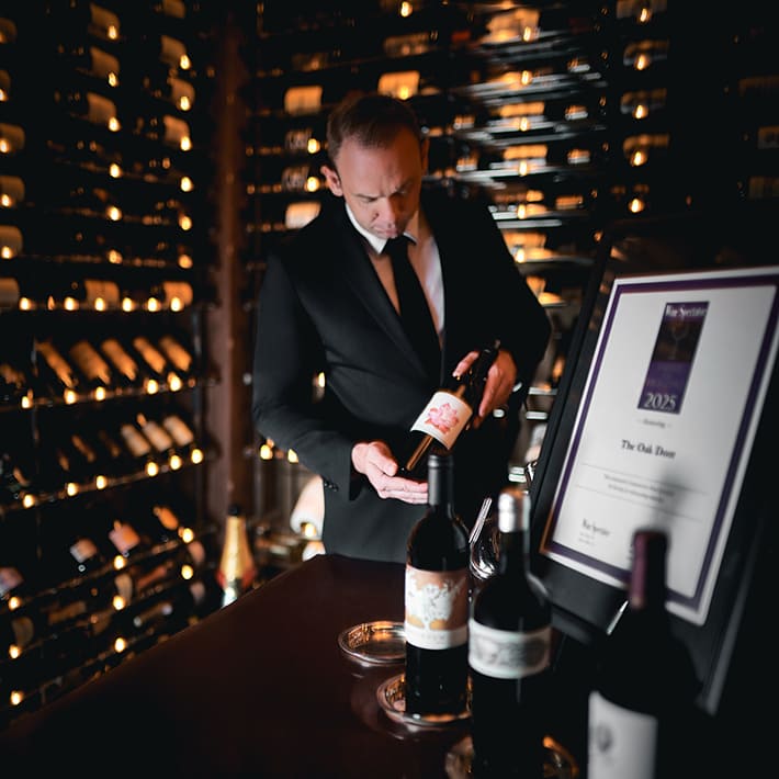 Steven Hagan, Hotel sommelier, in the wine celler The Oak Door (1)