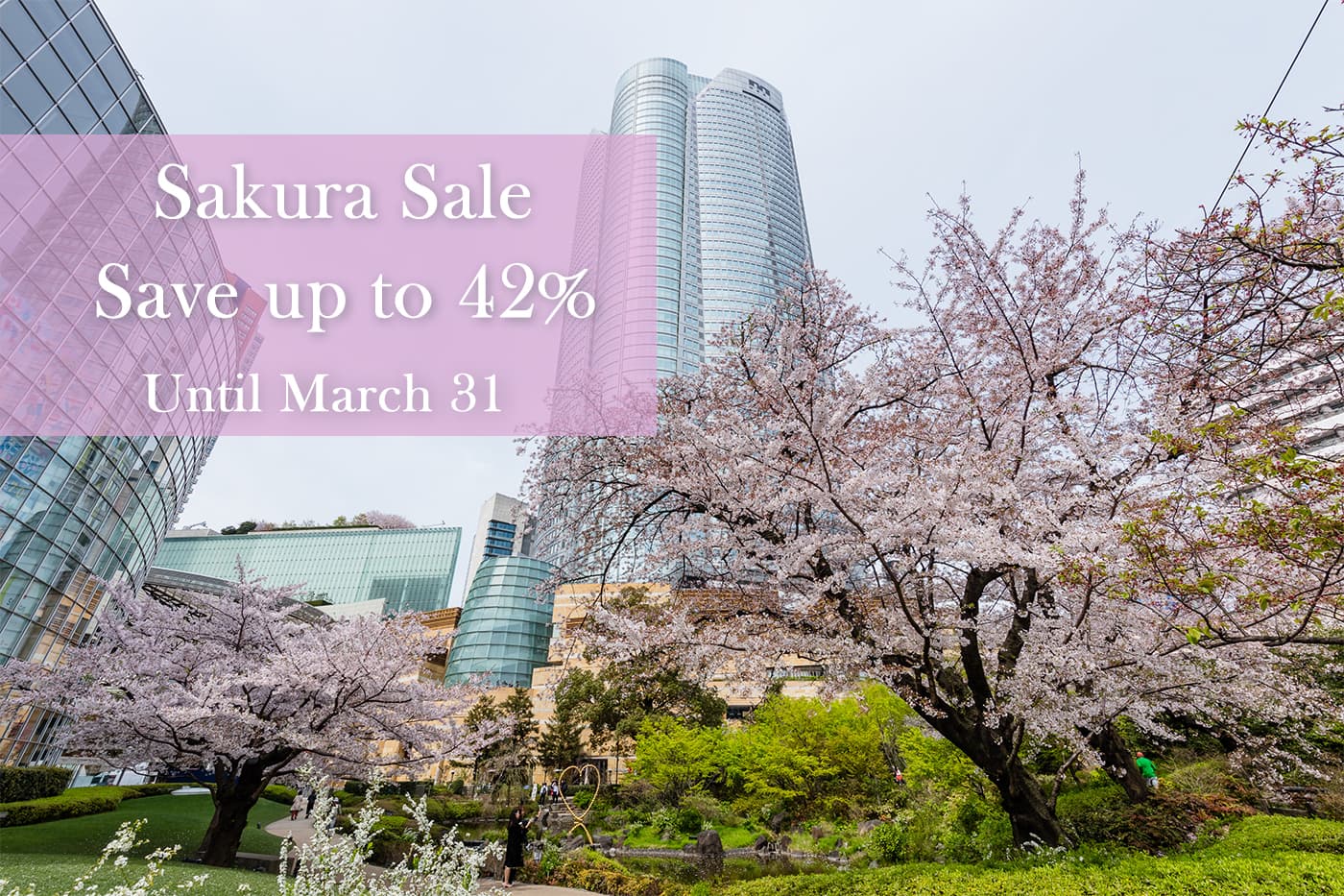 【March 12 – 31】Spring Sakura Sale: Book Online and Save Up to 42%