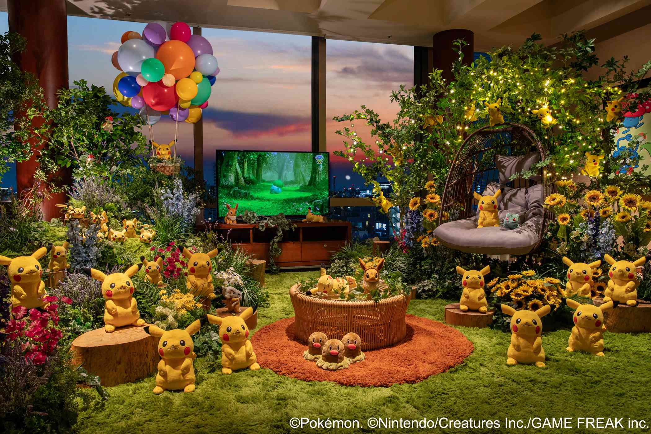 Evening-Image-Living-Room-Pokemon-30th-Anniversary-Grand-Adventure-Suite-Stay