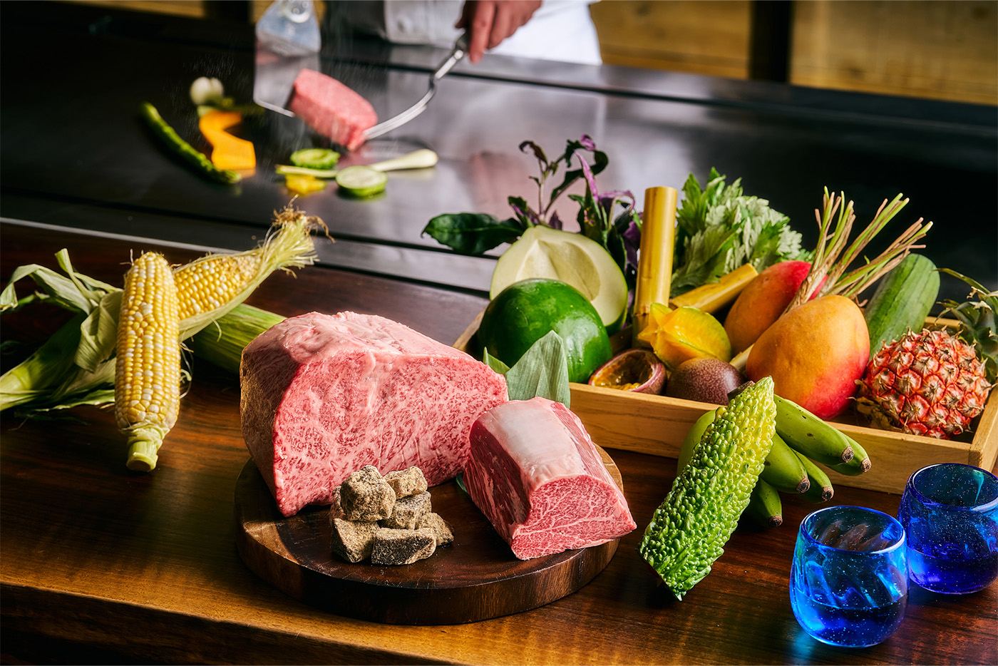 Gourmet Okinawan Teppanyaki Courses at Keyakizaka
