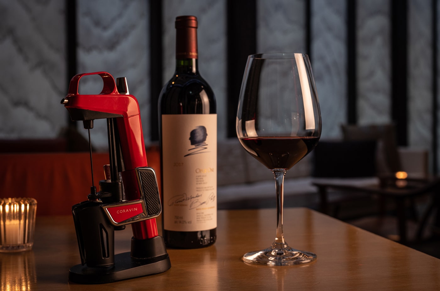 Keyakizaka coravin with wine