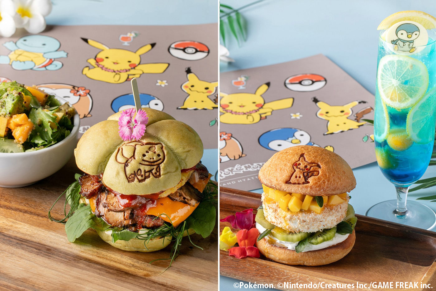 ポケモンバーガー コラージュ ミミッキュ フシギダネ 1400px