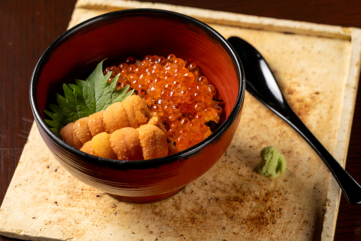 北海道雲丹といくらの小丼