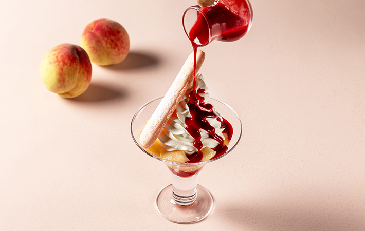 フィオレンティーナ ピーチパフェ