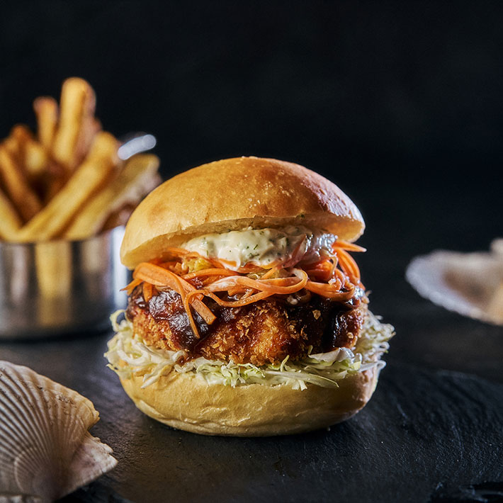 ホタテのグラタンクロケット バーガー