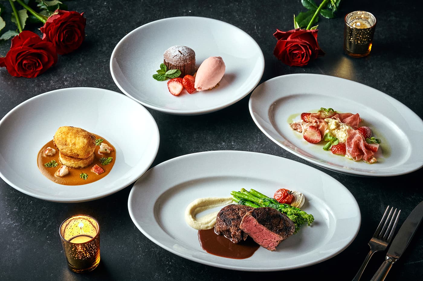 バレンタインディナーコース 2026 ステーキハウス オーク ドア グランド ハイアット 東京 メイン画像 PC