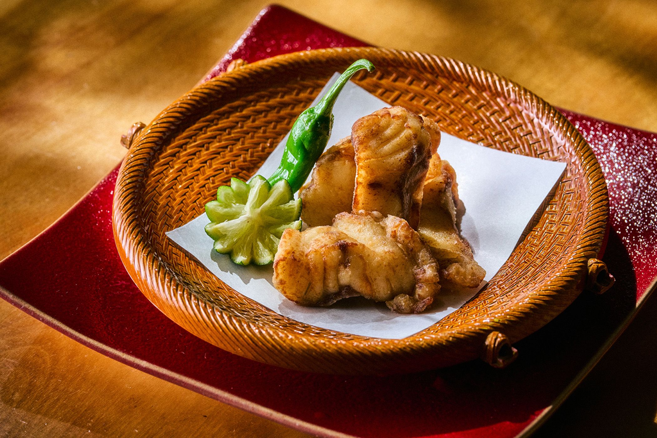 天然クエの唐揚げ