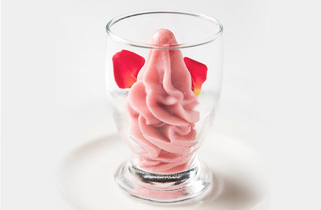ラズベリーとバラの香りシャーベット