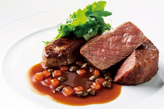 シェフズ スペシャル メニュー 国産牛フィレ肉のロースト フォアグラのソテー